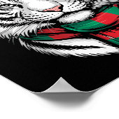 Tiger Xmas Weihnachtsmannmütze Weihnachtskostüme Poster (Ecke)