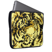 Tiger Yellow | Farbenfrohe Tiger Beige Laptop-Box Laptopschutzhülle (Vorne Rechts)