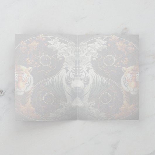 Tiger Yin Yang Grafikkarte Karte (Innenseite)