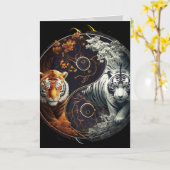 Tiger Yin Yang Grafikkarte Karte (Gelbe Blume)