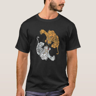 Tiger Yin Yang Raubtier Katzenkönig Tiger Sibirisc T-Shirt