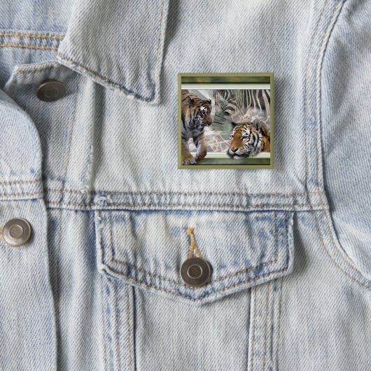 Tiger, Zebra, Giraffe, Liebesgeschenke Button (Beispiel)