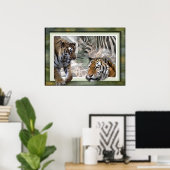 Tiger, Zebra, Giraffe, Liebesgeschenke Poster (Heimbüro)