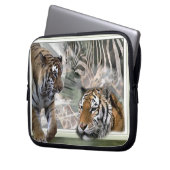Tiger, Zebra, Giraffe, Urwald Laptopschutzhülle (Vorderseite Links)