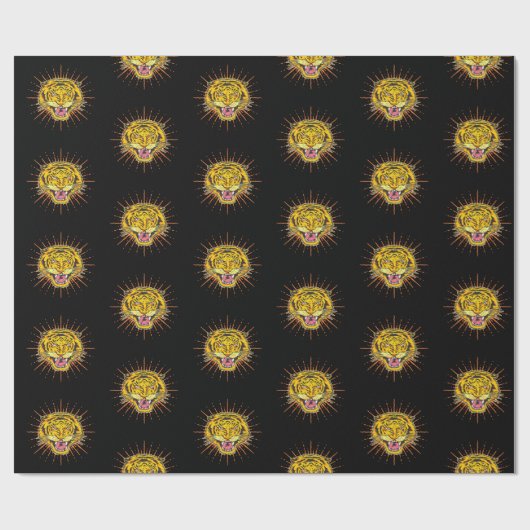 Tiger-zeichn Geschenkpapier (Flach)