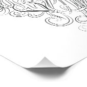 Tiger zeichnend Farbposter für Erwachsene Poster (Ecke)