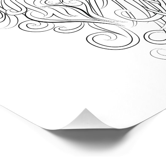 Tiger zeichnend Farbposter für Erwachsene Poster (Ecke)