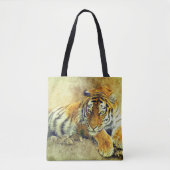 Tiger Zeichnend Tasche (Vorderseite)