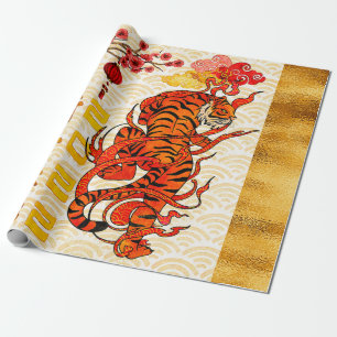 Tiger Zodiac, 2022 Chinesisches Neujahr Geschenkpapier
