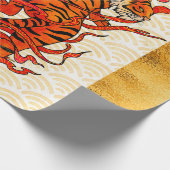 Tiger Zodiac, 2022 Chinesisches Neujahr Geschenkpapier (Ecke)
