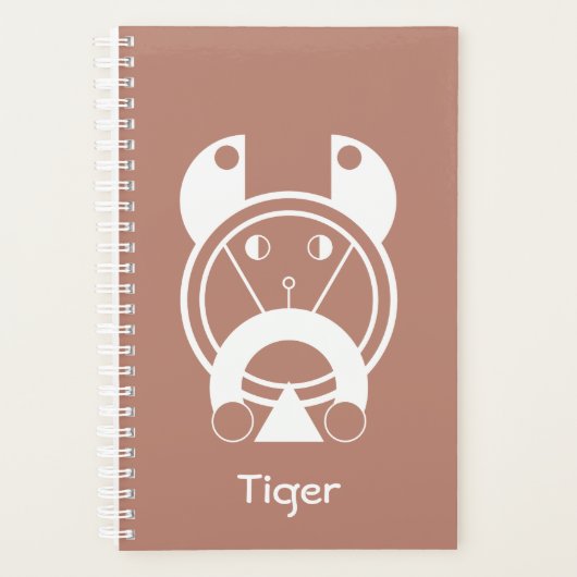 Tiger Zodiac Geometry Style Planer (Vorderseite)