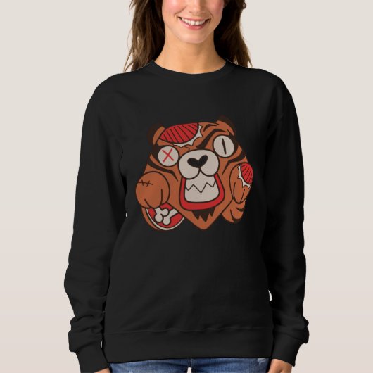 Tiger-Zombie-Tod Sweatshirt (Vorderseite)