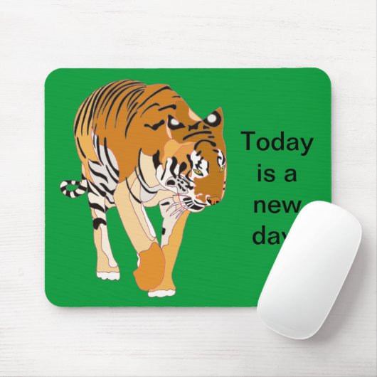 Tiger zu Fuß Ihre Botschaft Mousepads (Mit Mouse)