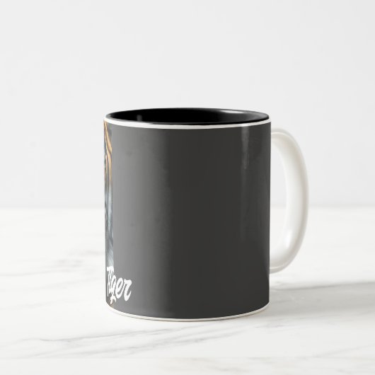 Tiger Zweifarbige Tasse (VorderseiteRechts)