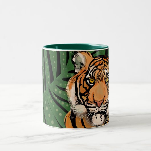 Tiger Zweifarbige Tasse (Mittel)