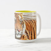 Tiger Zweifarbige Tasse (VorderseiteRechts)