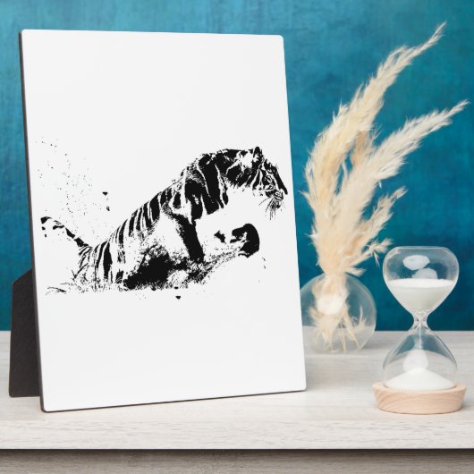 Tigerangriff Fotoplatte (Seite)