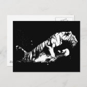 Tigerangriff Postkarte (Vorne/Hinten)