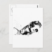 Tigerangriff Postkarte (Vorne/Hinten)