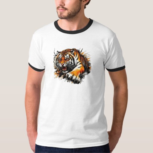 Tigerangriff T-Shirt (Vorderseite)