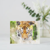 Tigeransichtskarte Postkarte (Stehend Vorderseite)