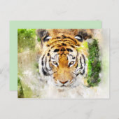 Tigeransichtskarte Postkarte (Vorne/Hinten)