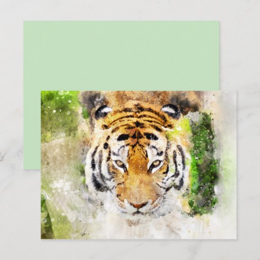 Tigeransichtskarte Postkarte (Vorne/Hinten)
