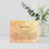 Tigeraugen Kristallheildesign Postkarte (Stehend Vorderseite)