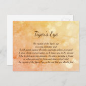 Tigeraugen Kristallheildesign Postkarte (Vorne/Hinten)