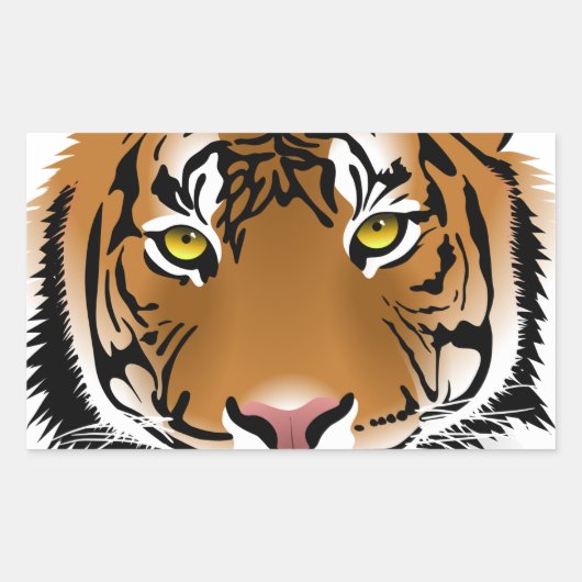 Tigeraugen Rechteckiger Aufkleber (Vorderseite)