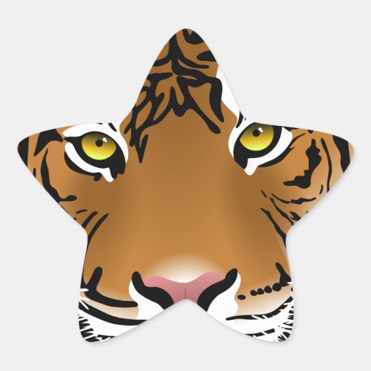 Tigeraugen Stern-Aufkleber (Vorderseite)