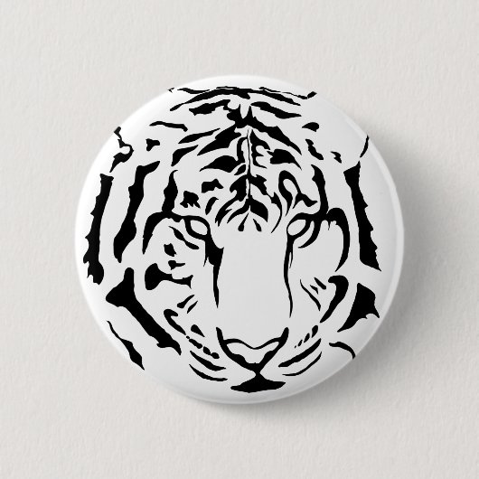 Tigeraugen und Streifen Silhouette Button (Vorderseite)
