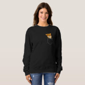 Tigerbeutel Tiger Brusttasche mit Tier Sweatshirt (Vorne ganz)