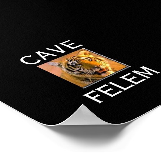 TIGERBeware der katze - in Lati.... - Individuell Poster (Ecke)