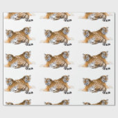 Tigerbild für glänzendes Papier Geschenkpapier (Flach)
