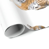 Tigerbild für glänzendes Papier Geschenkpapier (Rolleneckpunkt)