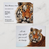 Tigerblick seitwärts Foto Visitenkarte (Vorne/Hinten)