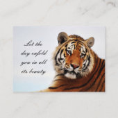 Tigerblick seitwärts Foto Visitenkarte (Rückseite)