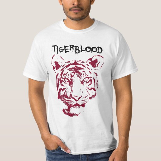 TIGERBLOOD ROT T-Shirt (Vorderseite)