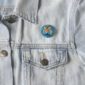 Tigerdesign, bemalt, farbenfrohe Kunst Button (Beispiel)