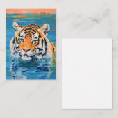 Tigerdesign, bemalt, farbenfrohe Kunst Mitteilungskarte (Vorne/Hinten)