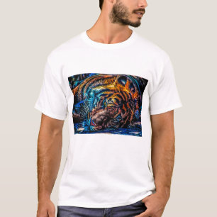 Tigerdruck-T-Shirt hohe Qualität färbt große T-Shirt