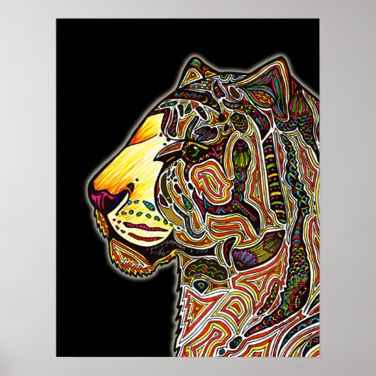 Tigerfarbe Poster (Vorne)