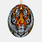 Tigerfarbglas Keramik Ornament (Rechts)