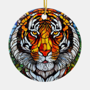 Tigerfarbglas Keramik Ornament