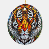 Tigerfarbglas Keramik Ornament (Links)