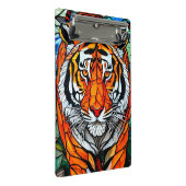 Tigerfarbglas Mini Klemmbrett (Schrägansicht)