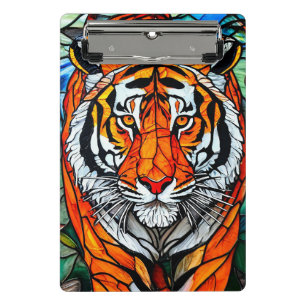 Tigerfarbglas Mini Klemmbrett
