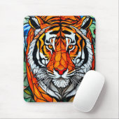 Tigerfarbglas Mousepad (Mit Mouse)