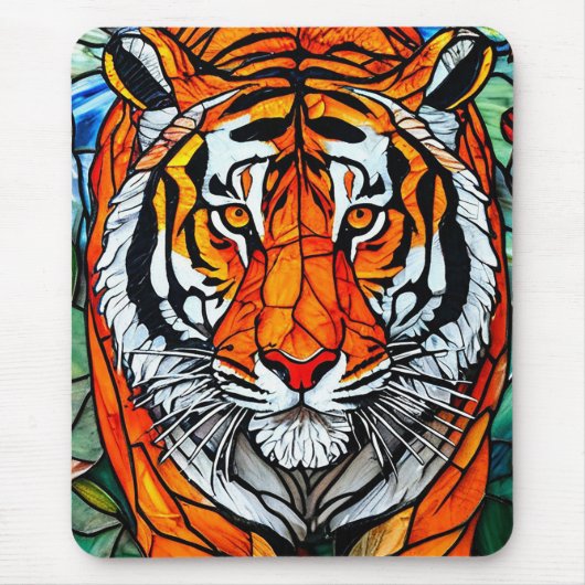 Tigerfarbglas Mousepad (Vorne)